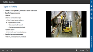 Forklifts: Operation