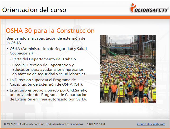 OSHA 30 Construction (Spanish)